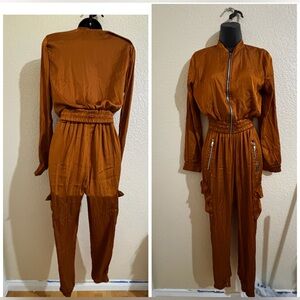 Two pieces Brown jacket and pants NWT